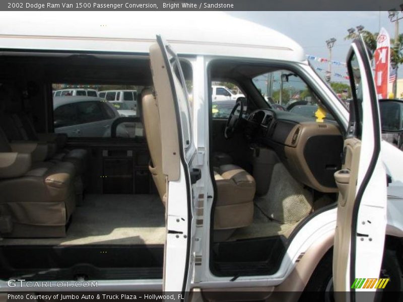 Bright White / Sandstone 2002 Dodge Ram Van 1500 Passenger Conversion