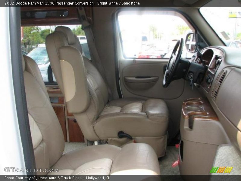 Bright White / Sandstone 2002 Dodge Ram Van 1500 Passenger Conversion