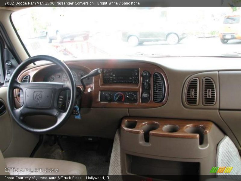 Bright White / Sandstone 2002 Dodge Ram Van 1500 Passenger Conversion