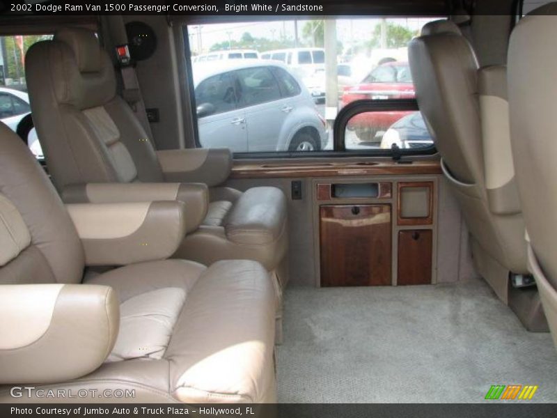 Bright White / Sandstone 2002 Dodge Ram Van 1500 Passenger Conversion