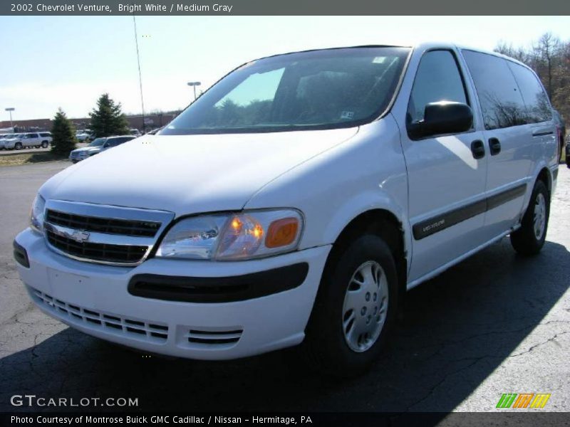 Bright White / Medium Gray 2002 Chevrolet Venture