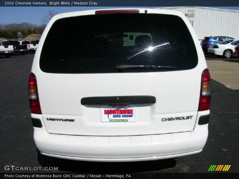 Bright White / Medium Gray 2002 Chevrolet Venture