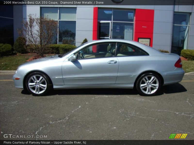 Diamond Silver Metallic / Stone 2006 Mercedes-Benz CLK 350 Coupe