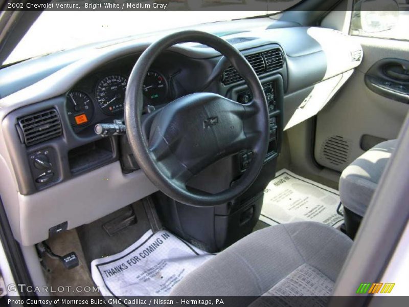 Bright White / Medium Gray 2002 Chevrolet Venture