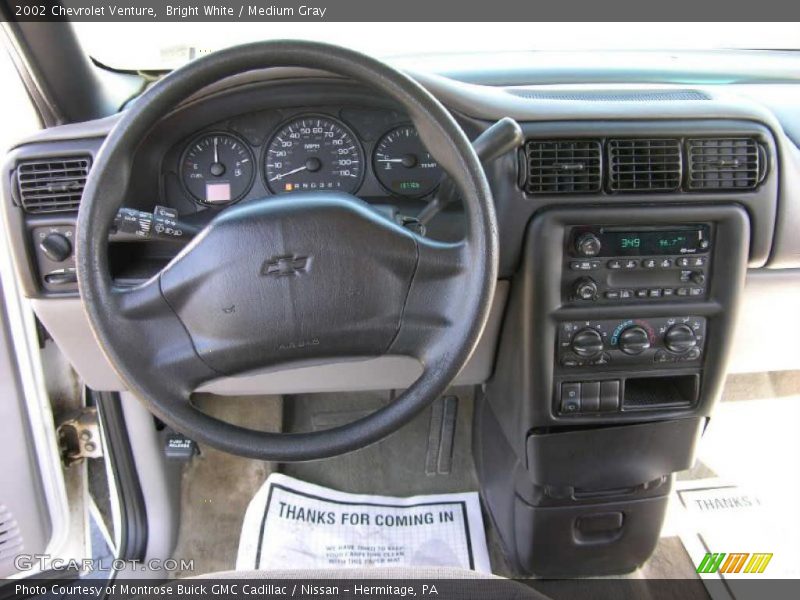 Bright White / Medium Gray 2002 Chevrolet Venture