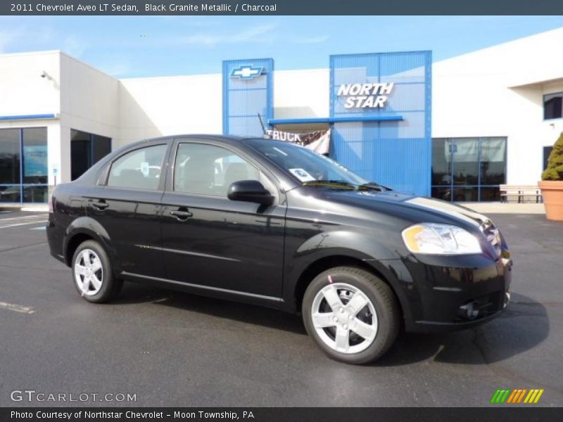 Black Granite Metallic / Charcoal 2011 Chevrolet Aveo LT Sedan