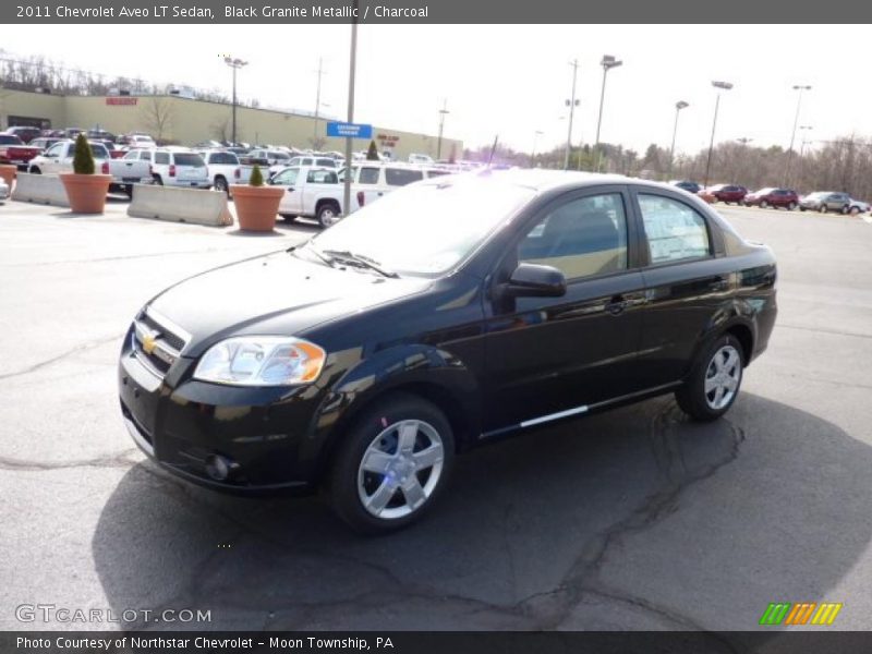 Black Granite Metallic / Charcoal 2011 Chevrolet Aveo LT Sedan