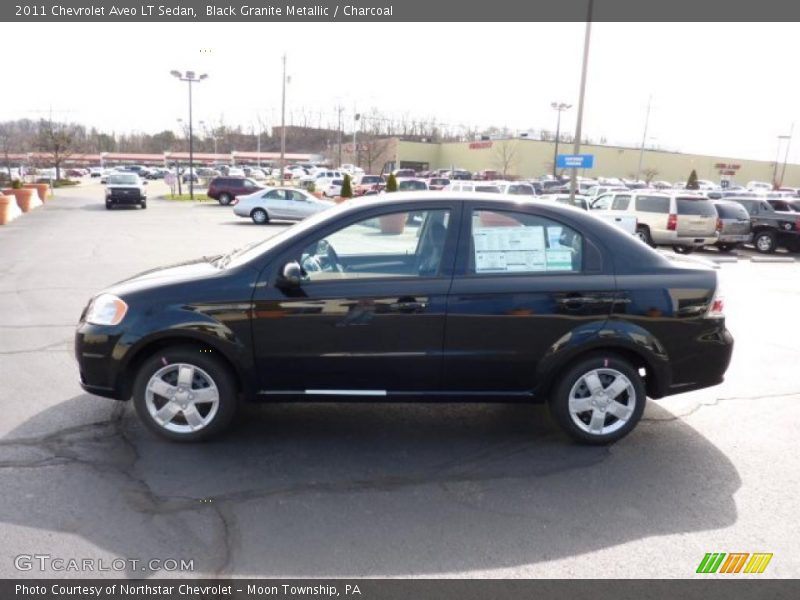 Black Granite Metallic / Charcoal 2011 Chevrolet Aveo LT Sedan