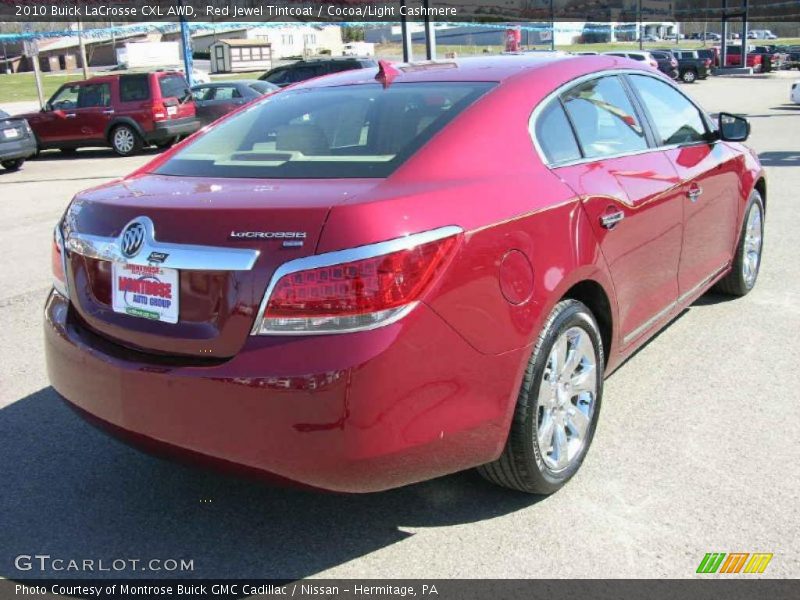 Red Jewel Tintcoat / Cocoa/Light Cashmere 2010 Buick LaCrosse CXL AWD