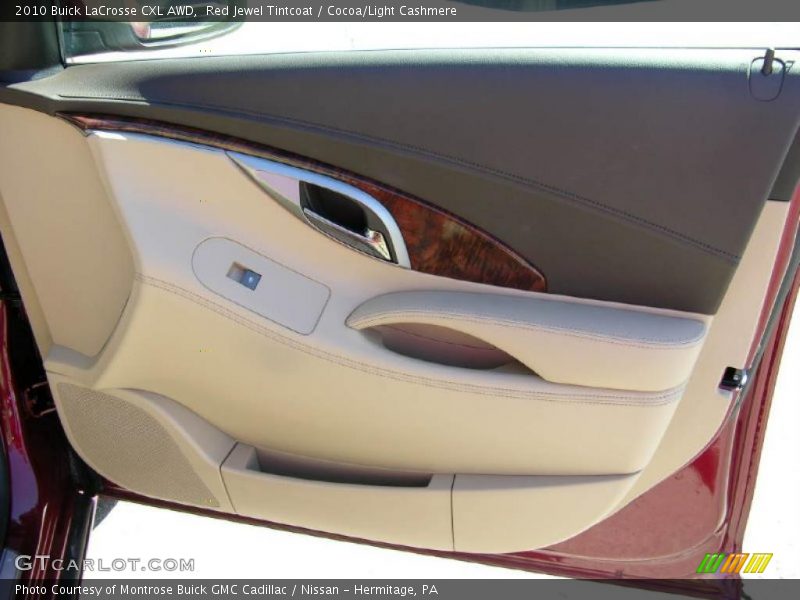 Red Jewel Tintcoat / Cocoa/Light Cashmere 2010 Buick LaCrosse CXL AWD
