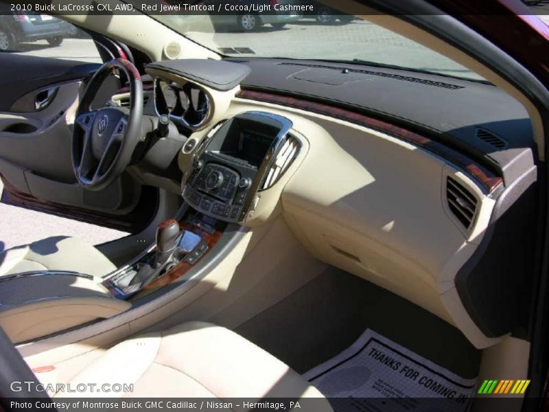 Red Jewel Tintcoat / Cocoa/Light Cashmere 2010 Buick LaCrosse CXL AWD