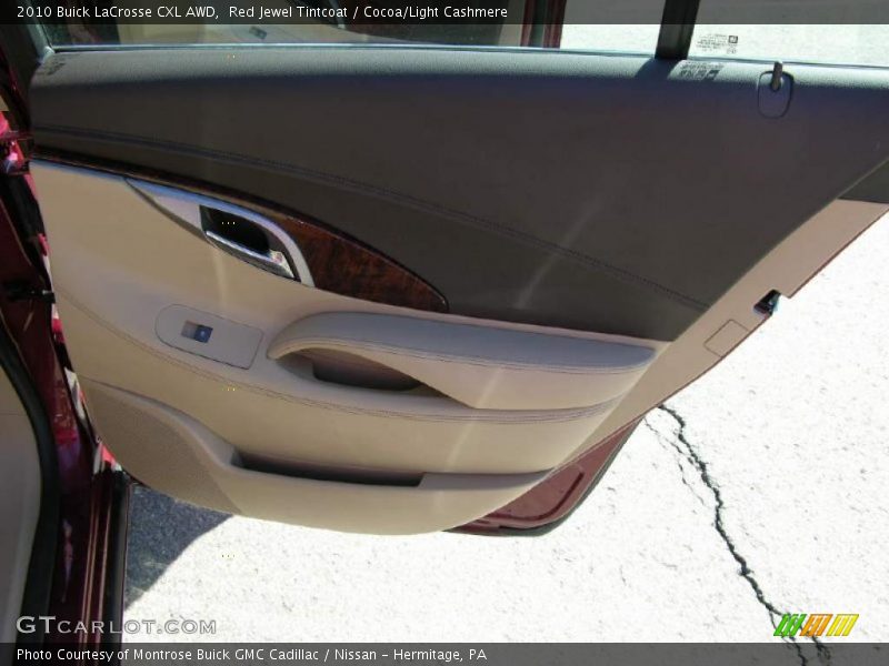 Red Jewel Tintcoat / Cocoa/Light Cashmere 2010 Buick LaCrosse CXL AWD
