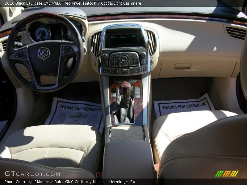 Red Jewel Tintcoat / Cocoa/Light Cashmere 2010 Buick LaCrosse CXL AWD