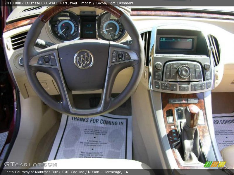 Dashboard of 2010 LaCrosse CXL AWD