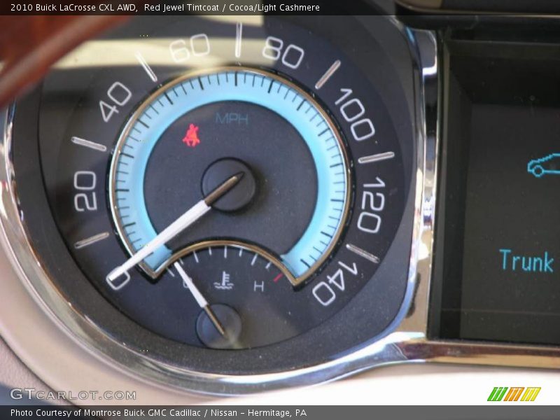 Red Jewel Tintcoat / Cocoa/Light Cashmere 2010 Buick LaCrosse CXL AWD