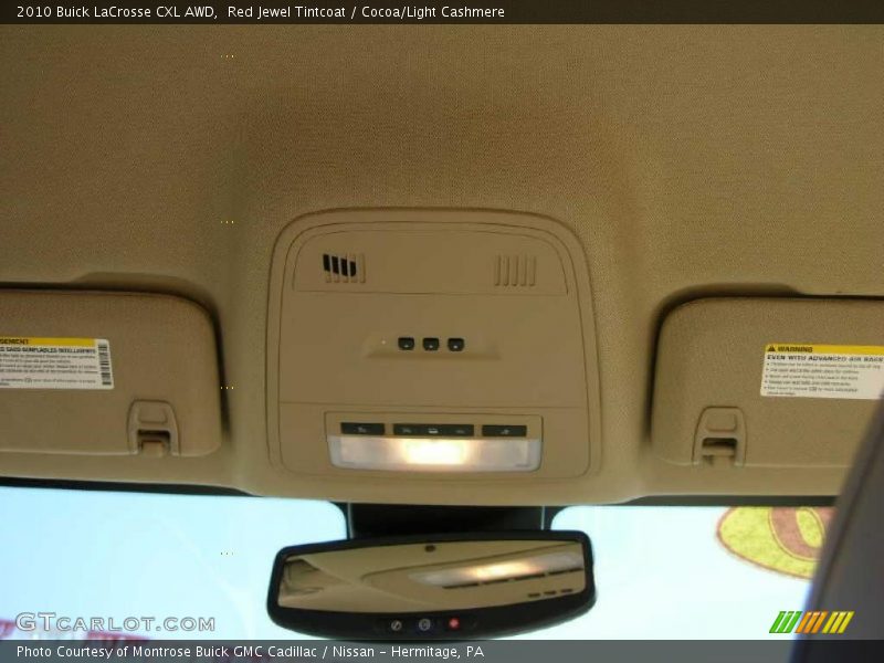 Red Jewel Tintcoat / Cocoa/Light Cashmere 2010 Buick LaCrosse CXL AWD