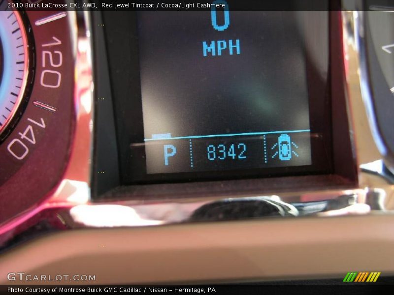 Red Jewel Tintcoat / Cocoa/Light Cashmere 2010 Buick LaCrosse CXL AWD