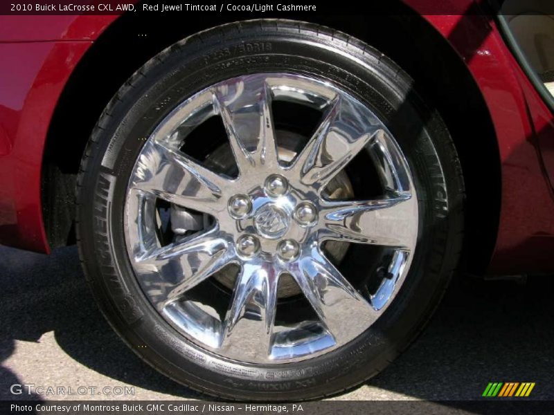 Red Jewel Tintcoat / Cocoa/Light Cashmere 2010 Buick LaCrosse CXL AWD