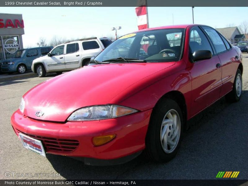 Bright Red / Graphite 1999 Chevrolet Cavalier Sedan