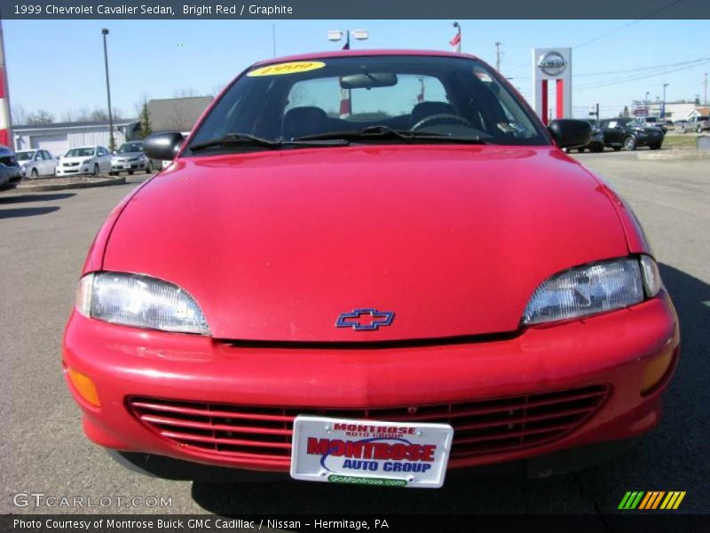 Bright Red / Graphite 1999 Chevrolet Cavalier Sedan