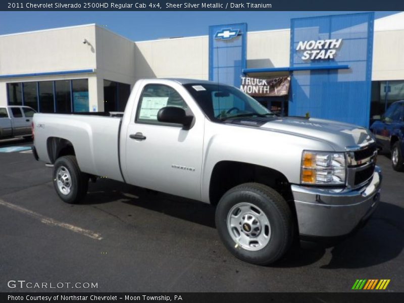 Sheer Silver Metallic / Dark Titanium 2011 Chevrolet Silverado 2500HD Regular Cab 4x4