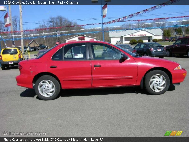 Bright Red / Graphite 1999 Chevrolet Cavalier Sedan