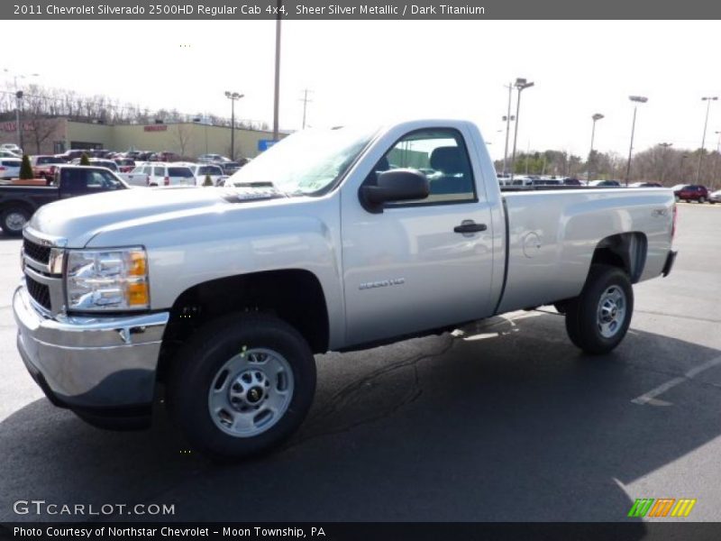 Sheer Silver Metallic / Dark Titanium 2011 Chevrolet Silverado 2500HD Regular Cab 4x4