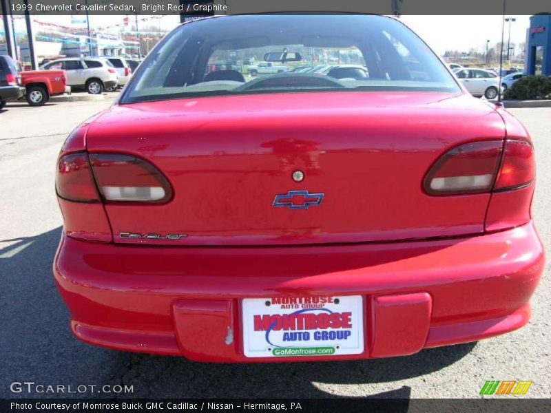 Bright Red / Graphite 1999 Chevrolet Cavalier Sedan