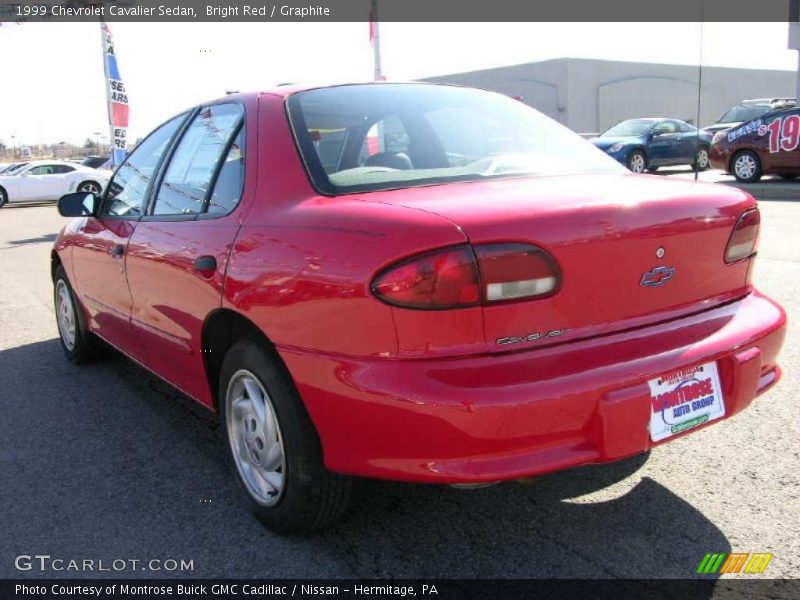Bright Red / Graphite 1999 Chevrolet Cavalier Sedan