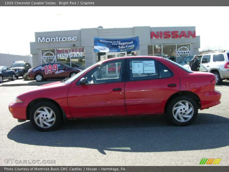 Bright Red / Graphite 1999 Chevrolet Cavalier Sedan