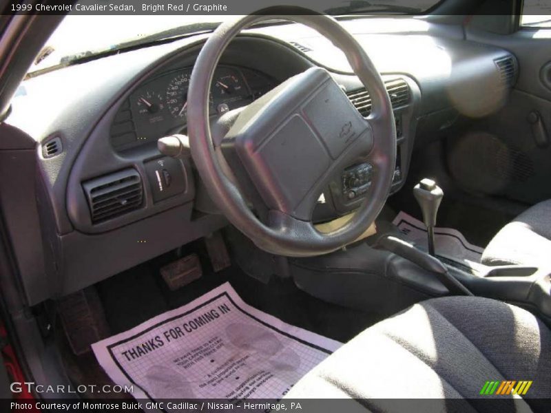 Bright Red / Graphite 1999 Chevrolet Cavalier Sedan