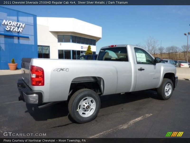 Sheer Silver Metallic / Dark Titanium 2011 Chevrolet Silverado 2500HD Regular Cab 4x4