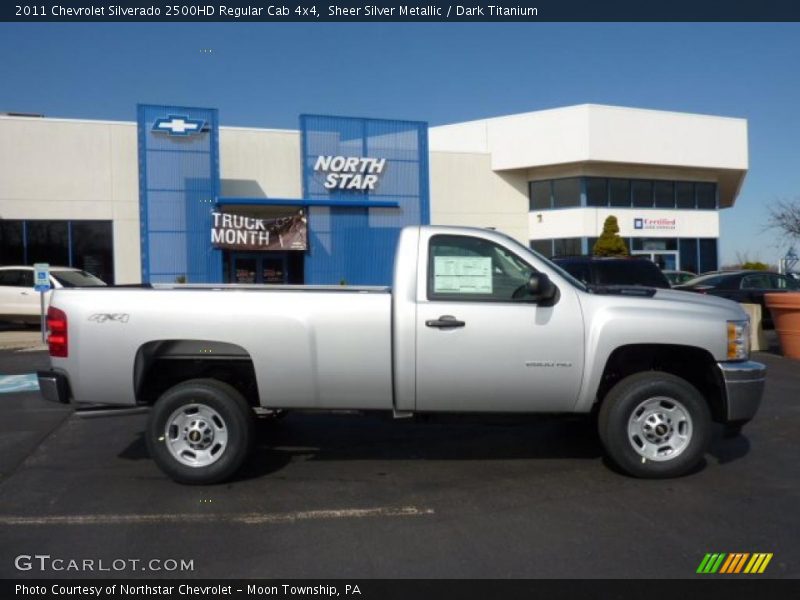 Sheer Silver Metallic / Dark Titanium 2011 Chevrolet Silverado 2500HD Regular Cab 4x4