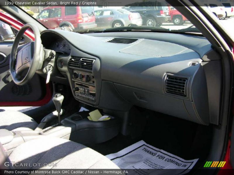 Bright Red / Graphite 1999 Chevrolet Cavalier Sedan