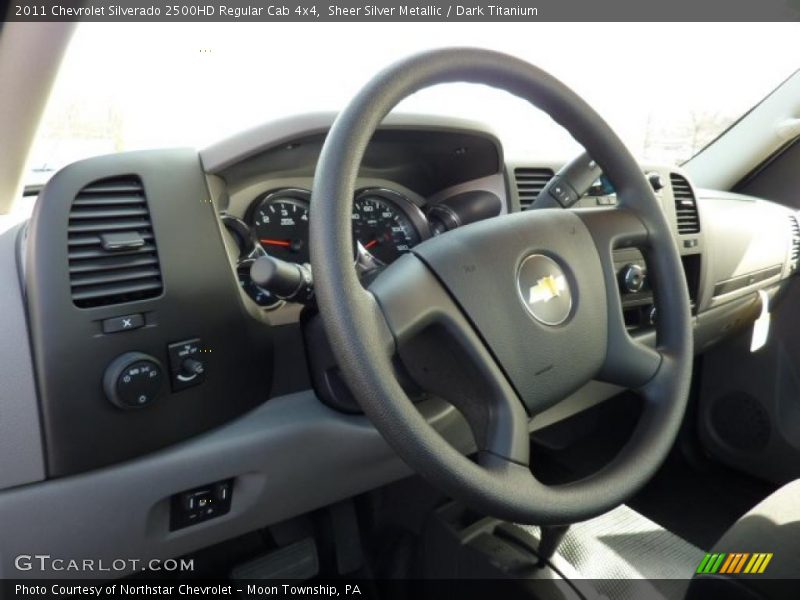 Sheer Silver Metallic / Dark Titanium 2011 Chevrolet Silverado 2500HD Regular Cab 4x4