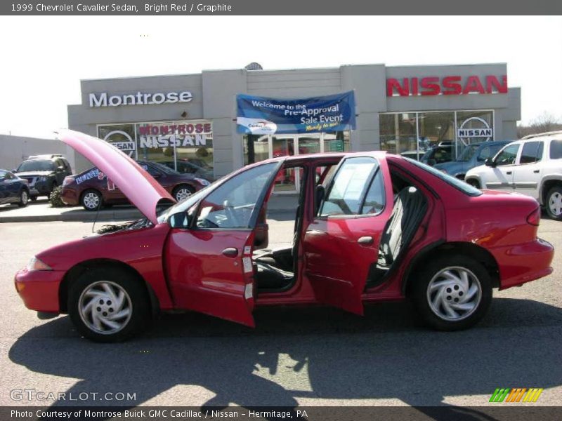 Bright Red / Graphite 1999 Chevrolet Cavalier Sedan