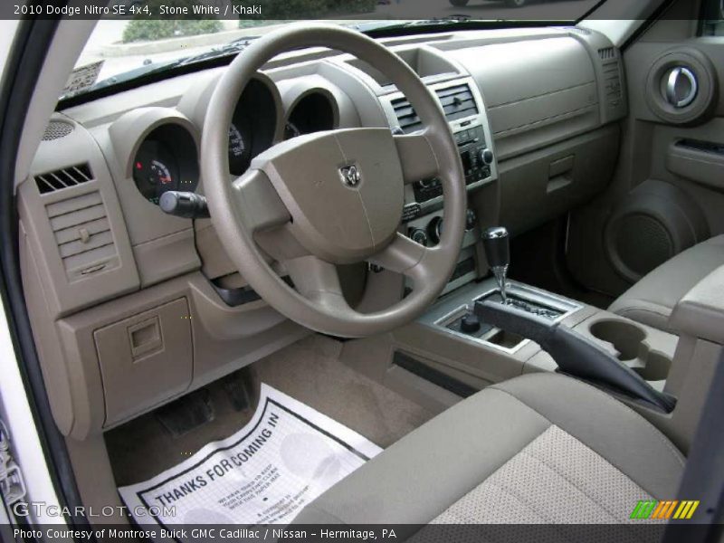 Stone White / Khaki 2010 Dodge Nitro SE 4x4