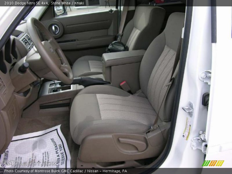 Stone White / Khaki 2010 Dodge Nitro SE 4x4