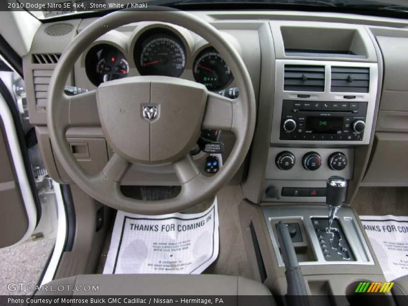 Stone White / Khaki 2010 Dodge Nitro SE 4x4