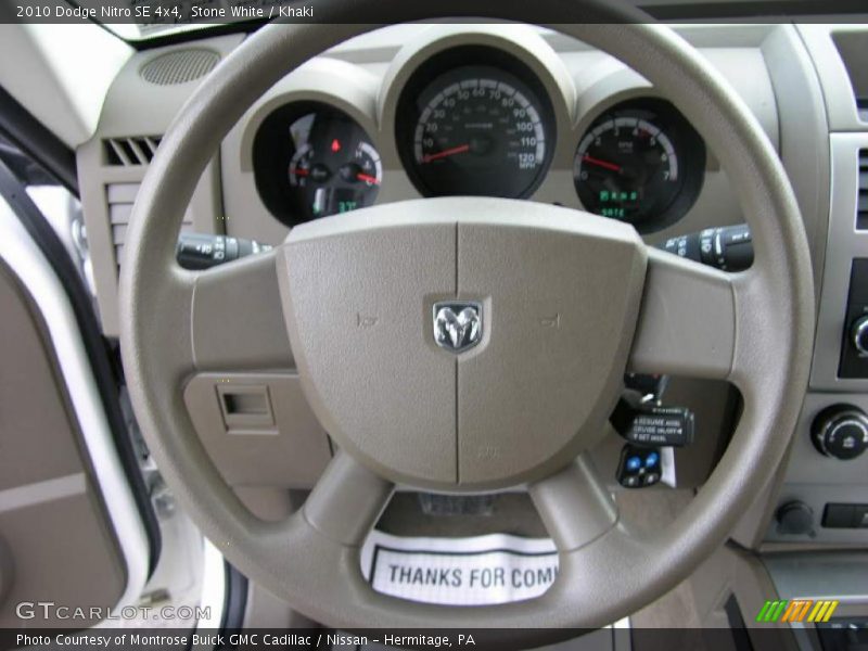 Stone White / Khaki 2010 Dodge Nitro SE 4x4