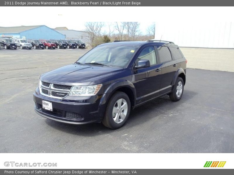 Blackberry Pearl / Black/Light Frost Beige 2011 Dodge Journey Mainstreet AWD