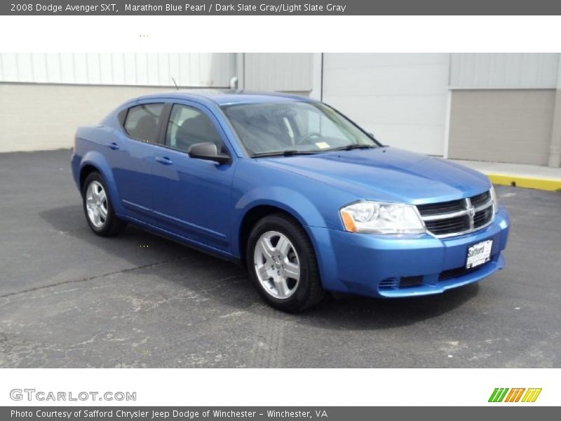 Marathon Blue Pearl / Dark Slate Gray/Light Slate Gray 2008 Dodge Avenger SXT