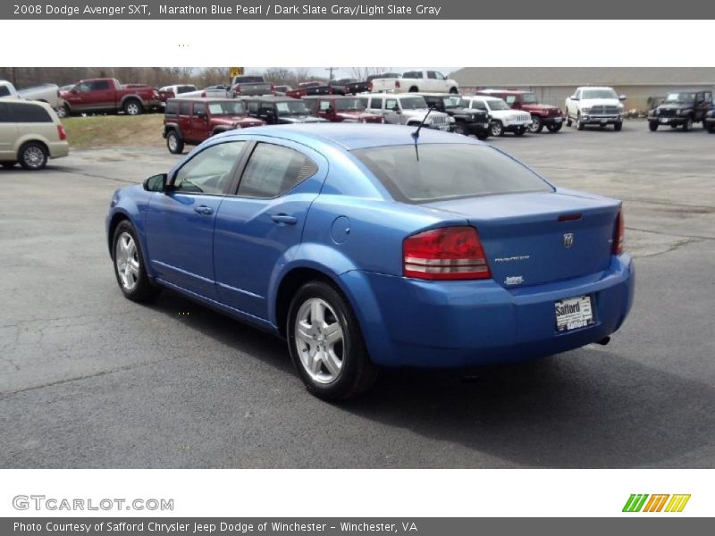 Marathon Blue Pearl / Dark Slate Gray/Light Slate Gray 2008 Dodge Avenger SXT
