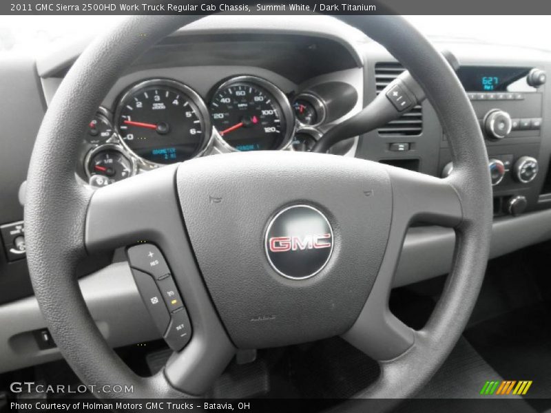  2011 Sierra 2500HD Work Truck Regular Cab Chassis Steering Wheel