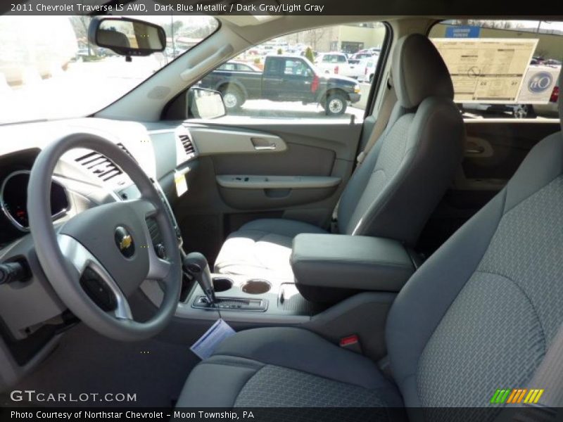 Dark Blue Metallic / Dark Gray/Light Gray 2011 Chevrolet Traverse LS AWD