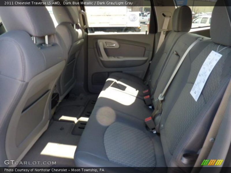 Dark Blue Metallic / Dark Gray/Light Gray 2011 Chevrolet Traverse LS AWD