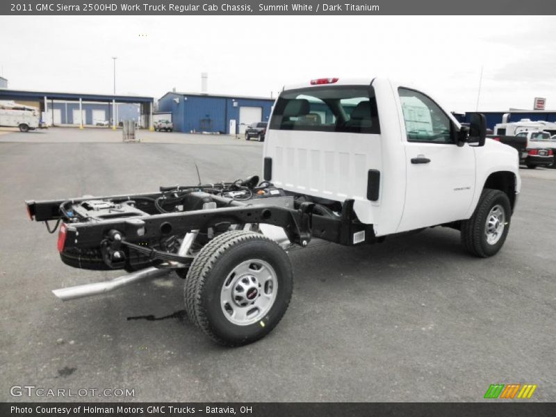 Summit White / Dark Titanium 2011 GMC Sierra 2500HD Work Truck Regular Cab Chassis