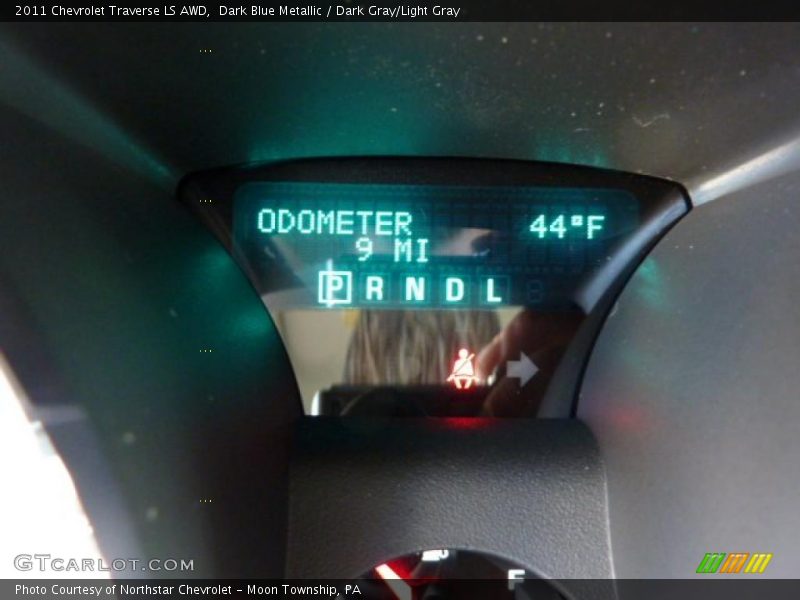 Dark Blue Metallic / Dark Gray/Light Gray 2011 Chevrolet Traverse LS AWD