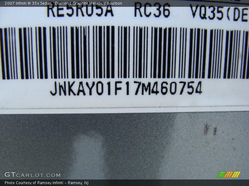 Diamond Graphite Metallic / Bourbon 2007 Infiniti M 35x Sedan