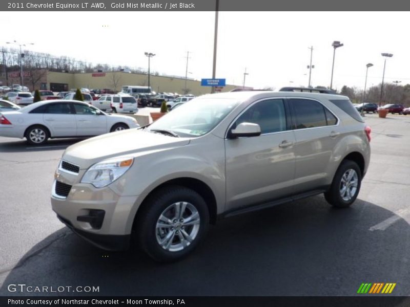 Gold Mist Metallic / Jet Black 2011 Chevrolet Equinox LT AWD